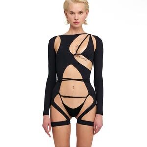 Elegant Black Cut-Out Jumpsuit